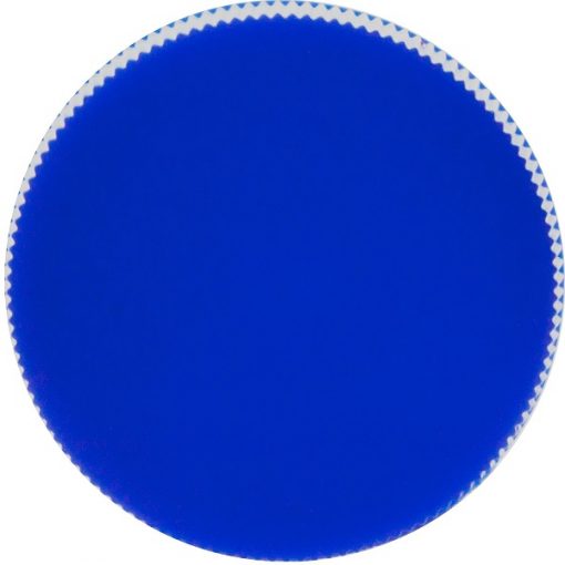 24mm 24-410 Blue Ribbed (Matte Top) Plastic Cap w/Foam Liner (3-ply)