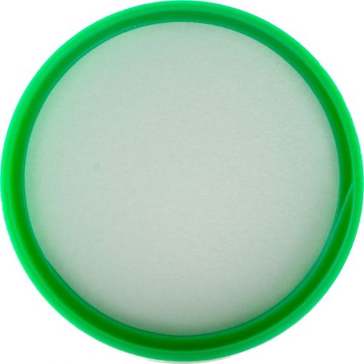 24mm 24-410 Green Ribbed (Matte Top) Plastic Cap w/Foam Liner (3-ply)