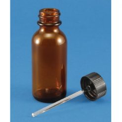 Amber Glass Applicator Bottles, 1 oz