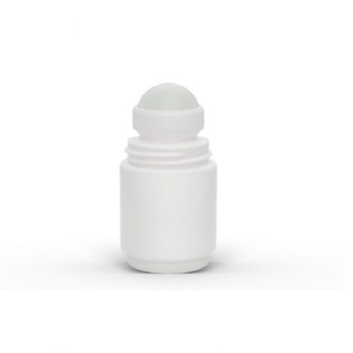 1 oz White Roll-On Deodorant Bottle with Classic Round Cap