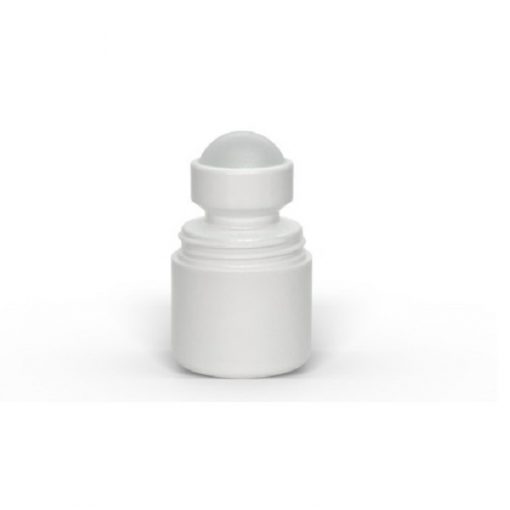 1 oz White Roll-On Deodorant Bottle with Round Edge Cap