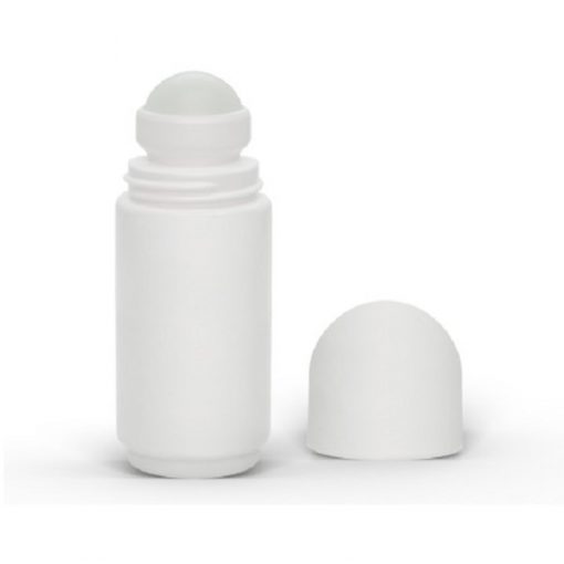 2 oz White Roll-On Deodorant Bottle with Classic Round Cap