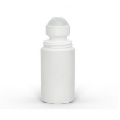 2 oz White Roll-On Deodorant Bottle with Round Edge Cap