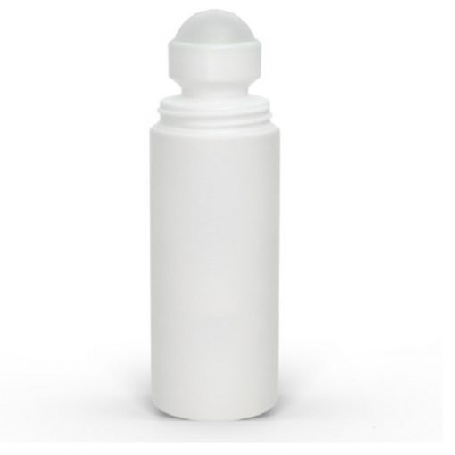 3 oz White Roll-On Deodorant Bottle with Round Edge Cap