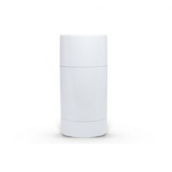 30g White Twist Up Deodorant Tube with White Screw Cap and Disc