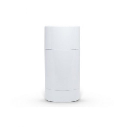 30g White Twist Up Deodorant Tube with White Screw Cap and Disc