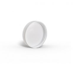 53-400 White Smooth Skirt Lid with (PS) Pressure Sensitive Liner