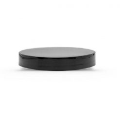 Black 70-400 PP Smooth Skirt Lid with PE Foam Liner