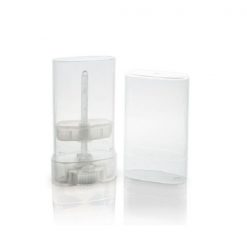 Clear Plastic Oval with Cap