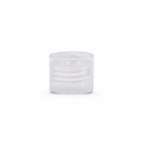 Clear Polypropylene 20-410 Smooth Skirt Hinged Flip Top Dispensing Cap