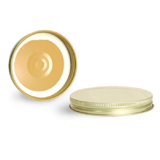 Metal Caps, Gold Metal Plastisol Lined Caps