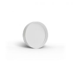 White 43-400 PP Smooth Skirt Lid with Foam Liner