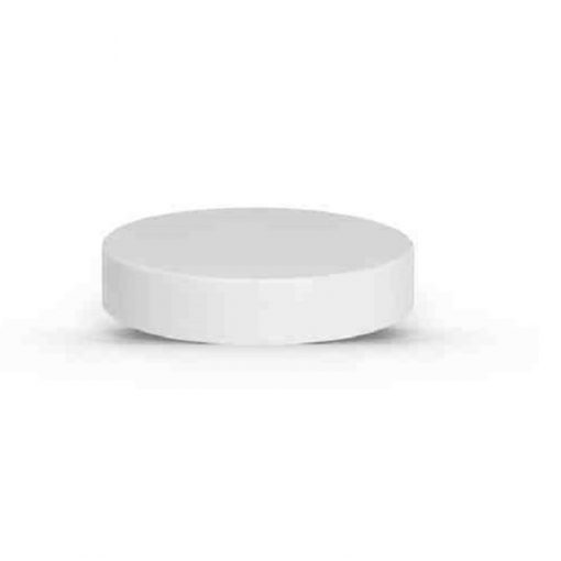 White 58-400 PP Smooth Skirt Lid with (PS) Liner