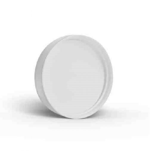 White 58-400 PP Smooth Skirt Lid with (PS) Liner