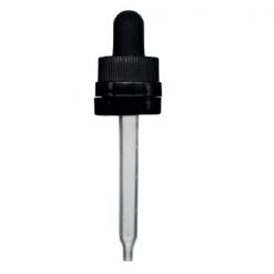 1 oz Black Child Resistant with Tamper Evident Seal Graduated Plastic Pipette Dropper