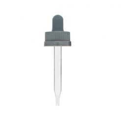 1 oz Gray Child Resistant Glass Dropper (20-400)