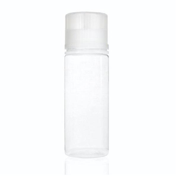 120 ml PET Clear Signature Wolf Bottle with Clear Flat Cap and Pre ...