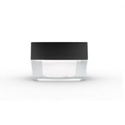 15g Square Acrylic Jar with Black Lid