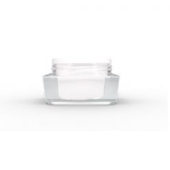 15g Square Acrylic Jar with Silver Lid