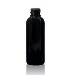 Black PET Short Cosmo Round Bottle