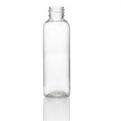 2 oz Clear PET Short Cosmo Round Bottle with 20-410 Neck Finish