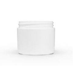 2 oz White Polypropylene Double Wall Straight Sided Jar