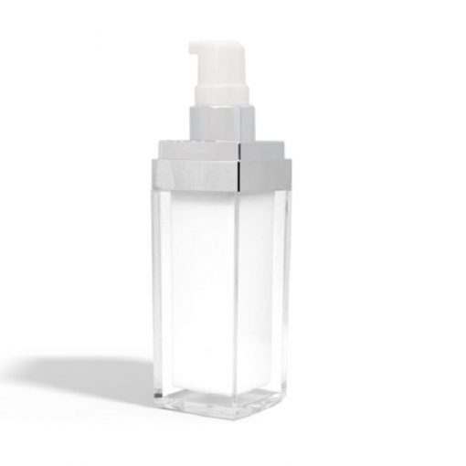 30 ml Square Acrylic Treatment Pump Bottle with Black Cap