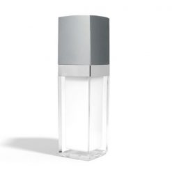 30 ml Square Acrylic Treatment Pump Bottle with Silver Cap