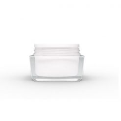 30g Square Acrylic Jar with Black Lid