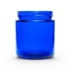 4 oz 58-400 Glass Cobalt Blue Straight Sided Round Jar