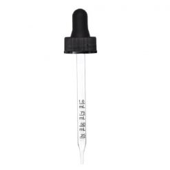 4 oz Black Graduated Glass Dropper (24-400) (Ribbed)