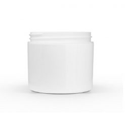 4 oz White Polypropylene Double Wall Straight Sided Jar