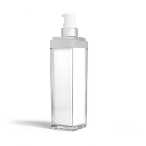 50 ml Square Acrylic Treatment Pump Bottle with Black Cap