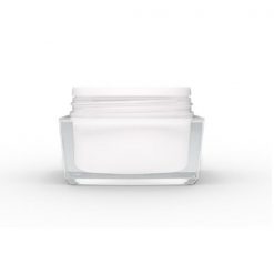 50g Square Acrylic Jar with Silver Lid