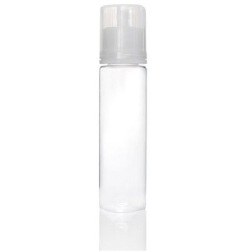 60 ml PET Signature Wolf Bottle with Clear Flat Cap and Pre-Inserted Tip