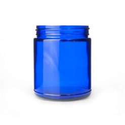 9 oz 70-400 Glass Cobalt Blue Straight Sided Round Jar