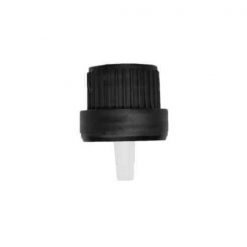 Buy Black 18-400 PP Euro Heavy Duty Tamper Evident Ribbed Cap Orifice Dropper Assembly from Line Packaging Supplies