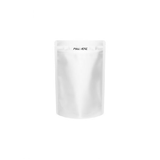 Half Ounce Matte White GRIP N PULL Child Resistant Bag