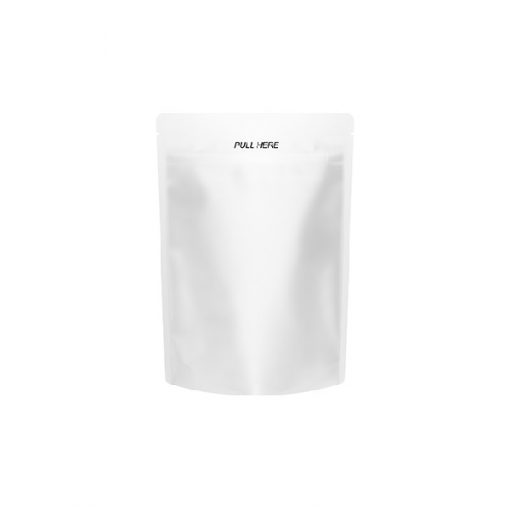 Ounce Matte White GRIP N PULL Child Resistant Bag